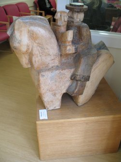 View of sculpture 'Boris Godunov', in outpatient reception of Andrew Duncan Clinic.