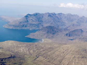 General oblique aerial view of  the Cuillin Hills, taken from the E.