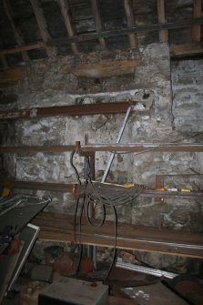 Mains of Rothiemay semi-circular aumbrey in coach house (modern workshop)