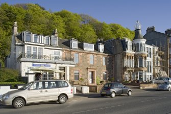 View of 20, 21 and 22 Battery Place, Rothesay, Bute, from NW
