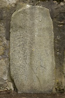 View of Knockando Pictish symbol stone no 1 (daylight)