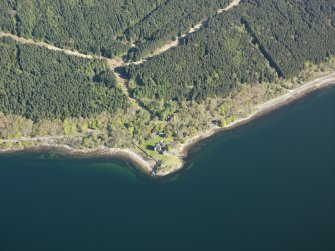 General oblique aerial view of Dunderave Castle, taken from the S.