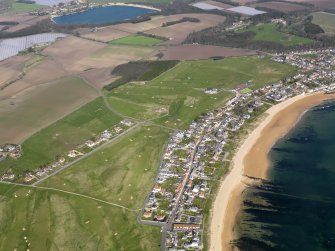 General oblique aerial view of Elie Golf Courses, taken from the SW.