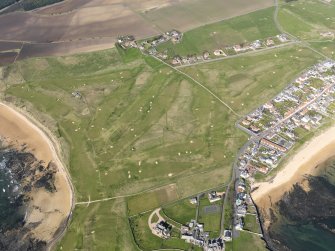 General oblique aerial view of Elie Golf Course, taken from the S.