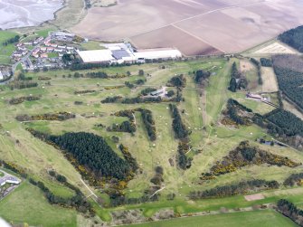 Oblique aerial view of Scotscraig Golf Course, taken from the W.