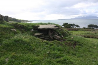 Detail of the cist on the W side, taken from the N. 