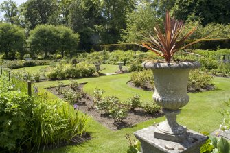 Walled garden from terrace to south of house.