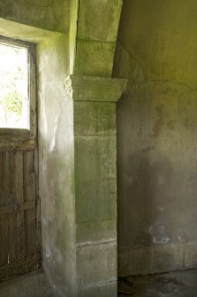 Interior. Grotto, detail of column at entrance