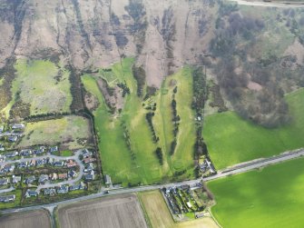 Oblique aerial view of Bishopshire Golf Course, taken from the WSW.