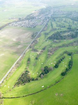 Oblique aerial view of Pitfirrane Golf Course, taken from the SE.