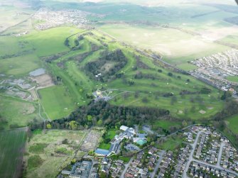 Oblique aerial view of Pitfirrane Golf Course, taken from the E.
