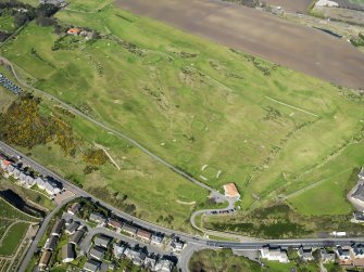 Oblique aerial view of Kinghorn Golf Course, taken from the SSE.