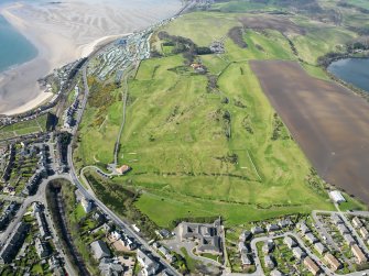 Oblique aerial view of Kinghorn Golf Course, taken from the E.