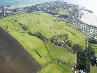 Oblique aerial view of Kinghorn Golf Course, taken from the NNW.