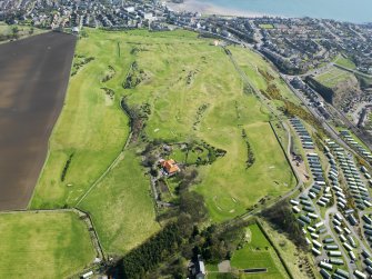 Oblique aerial view of Kinghorn Golf Course, taken from the W.