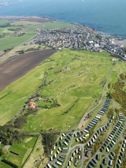 Oblique aerial view of Kinghorn Golf Course, taken from the SW.