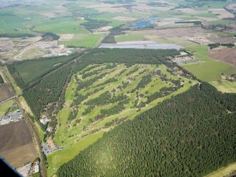 Oblique aerial view of Ladybank Golf Course, taken from the SSW.