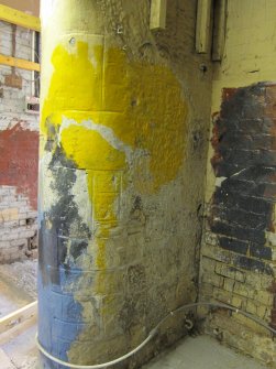 Interior. View of Building 1A1, south west end. Note the original masonry stairwell wall. This appears to have been superceeded by the building of Building 3 after 1898. The bricks on the left are similar to Building 2.