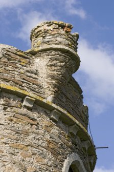 Tower on remains of broch, detail of corbelled turret