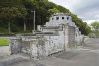 View of entrance at street level to Bathing Place, Skeoch Wood, Rothesay, Bute, from SSE