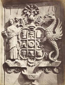 The Arms as on the West Gable Wall, Old Trades Hall.
PHOTOGRAPH ALBUM No.67: Dundee Valentine Album.