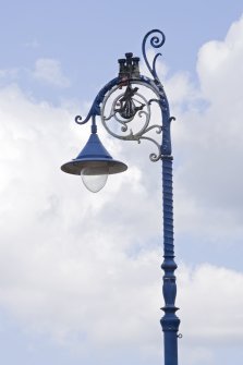 Detail of Victorian lamp standard on Argyle Place, Rothesay, Bute