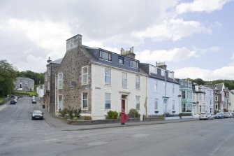 General view of 1 and 2 Argyle Place, Rothesay, Bute, from ESE