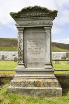 View of memorial to Sir Arthur Nicolson of Brough Lodge
