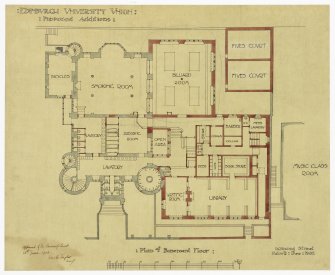 Plans and sections showing additions.