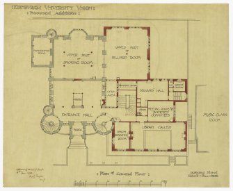 Plans and sections showing additions.