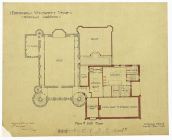Plans and sections showing additions.