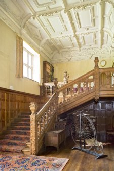 Interior, Kinnordy House. Ground floor. Stair hall