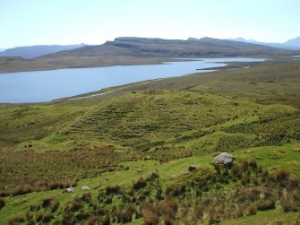Tottrome: section of head dyke above the township (out of shot) looking SE towards Loch Leathan