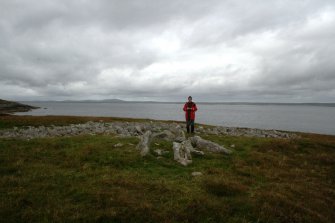 View of cairn and chamber from ESE.