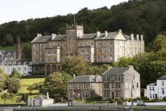 View from E (taken from ferry) showing Glenburn Hotel, Glenburn Road, Craigmore, Rothesay, Bute