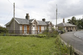 General view of Ascog Cottage, Tyrone Cottage and Stella Matatina, Ascog, Rothesay, Bute, from NW