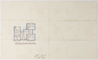 Digital copy of a design for a cottage at Newholme for Charles Cunningham.
Insc:'Sketch of the Bedroom Floor.'
s:'RR Edin'
Purchased with the assistance of the Art Fund, 2011.