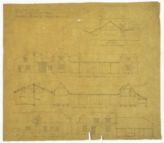 Elevations and sections of Kinloch House
