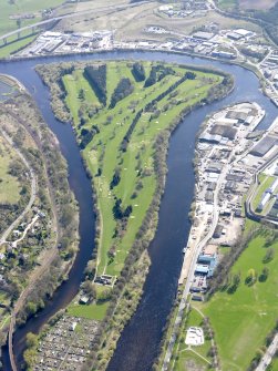 Oblique aerial view of King James VI Golf Course, taken from the N.