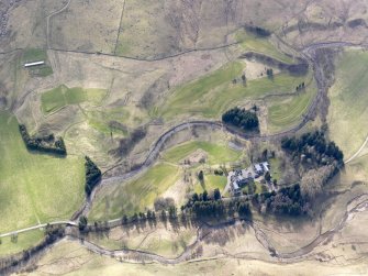 Oblique aerial view of the Dalmunzie Golf Course, taken from the NE.