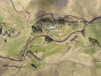 Oblique aerial view of the Dalmunzie Golf Course, taken from the SW.