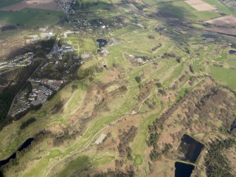 Oblique aerial view of Gleneagles Hotel and golf courses, taken from the W.