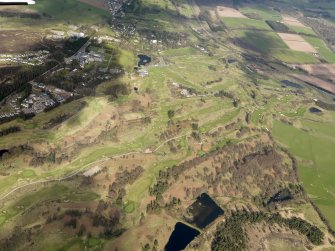Oblique aerial view of Gleneagles golf courses, taken from the WSW.