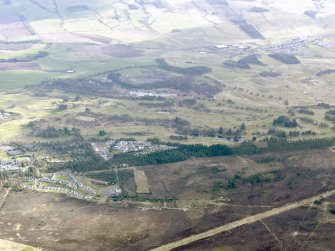 Oblique aerial view of Gleneagles golf courses, taken from the NNE.