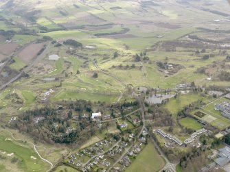 Oblique aerial view of Gleneagles golf courses, taken from the N.