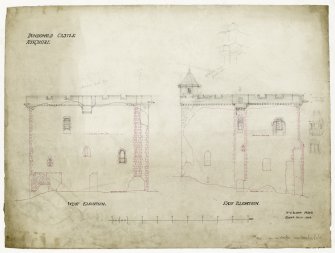 East and West Elevations for Dundonald Castle