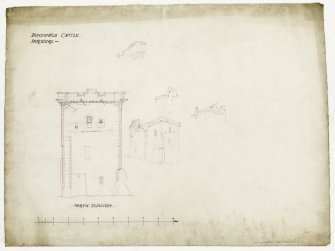 North Elevation and details for Dundonald Castle
