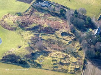 Aerial photo of Mulchaich cairn and west settlement from the north
