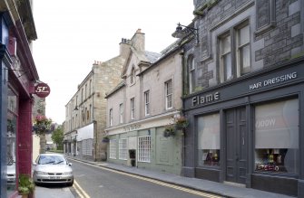 General street view showing 64-70 South Street, Bo'ness, taken from the North-West. This photograph was taken as part of the Bo'ness Urban Survey to illustrate the character of the Town Centre Area of Townscape Character.