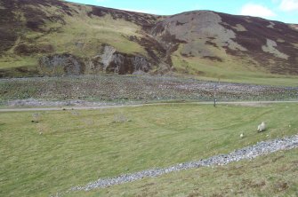 Dail nan Sac: sheepfold, building and enclosure viewed from above (ESE)